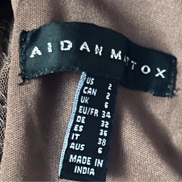 1920s Flapper Aidan Mattox 2 Tan Beaded Sheer Illusion Nude Designer Extra Smsll - Picture 12 of 12